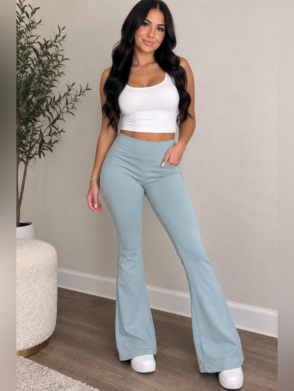 High-Rise Flare Leggings Stretch Pants